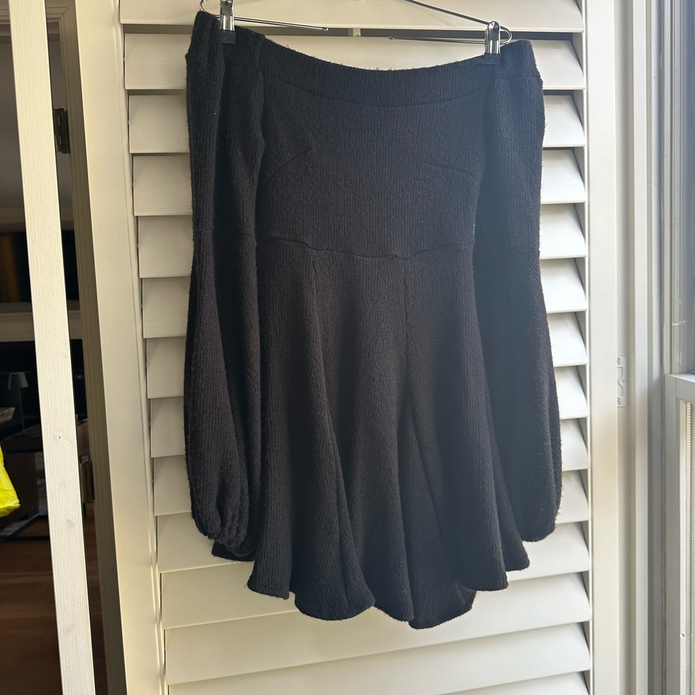 Black Mini Sweater Dress